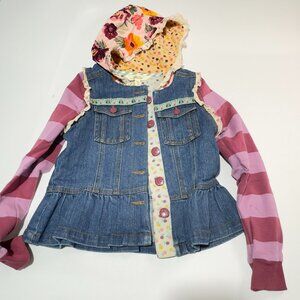 MATILDA JANE Labyrinth Convertible Jacket Vest Size 8 Girls